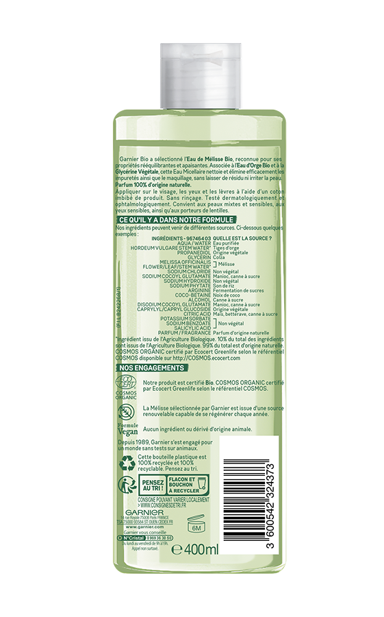 EAU MICELLAIRE MELISSEDOS